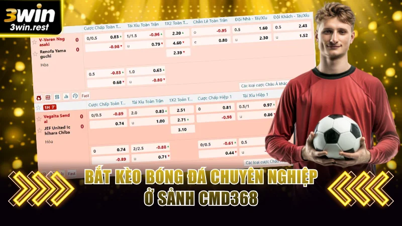 Bắt kèo bóng đá chuyên nghiệp ở sảnh CMD368