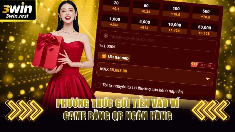 Phương thức gửi tiền vào ví game bằng QR ngân hàng