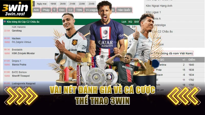 Vài nét đánh giá về cá cược thể thao 3WIN