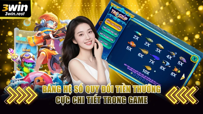 Bảng hệ số quy đổi tiền thưởng cực chi tiết trong game