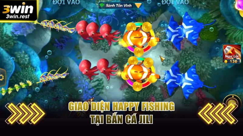 Giao diện Happy Fishing tại bắn cá JILI